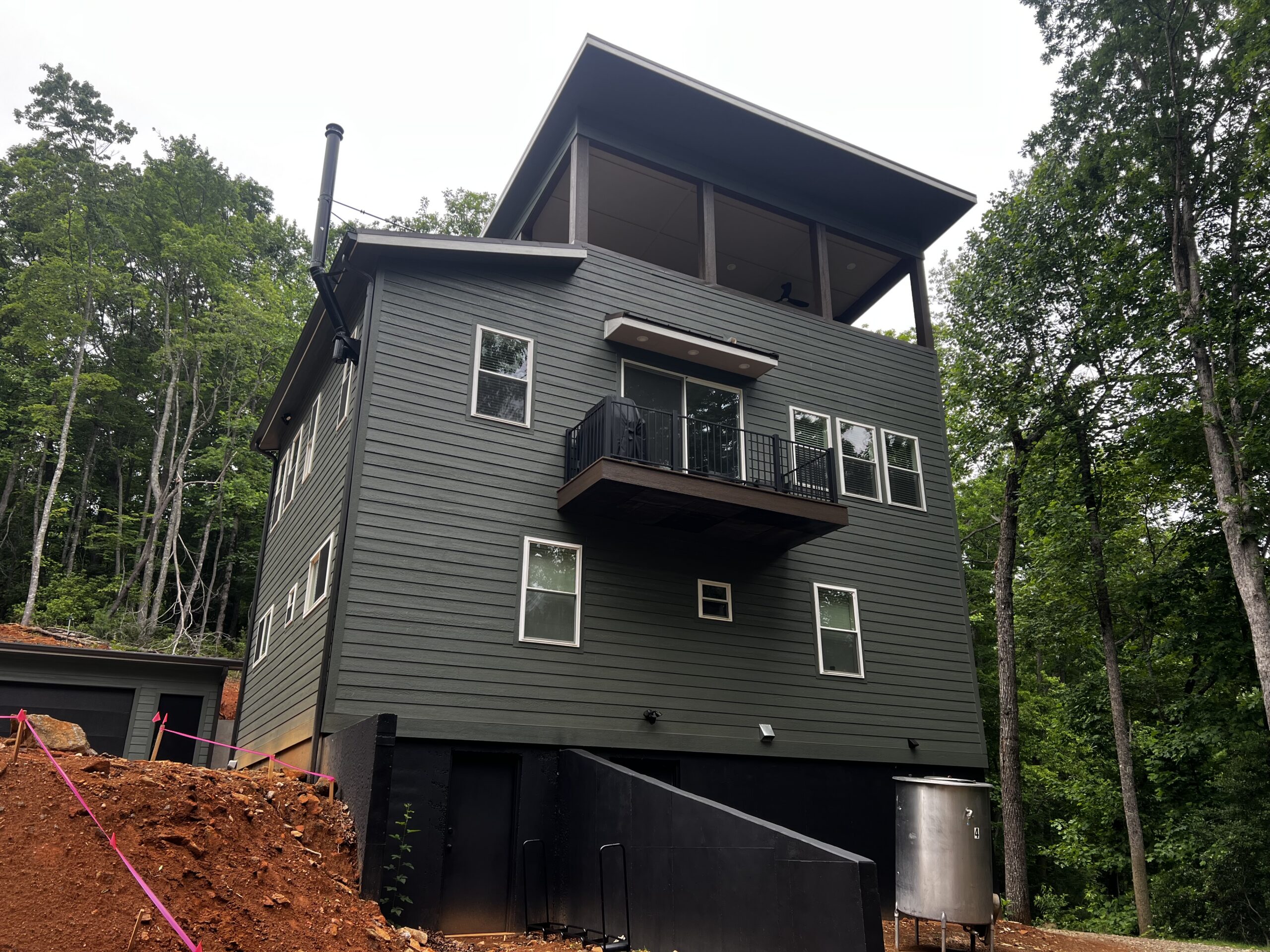 Custom mountain home under construction in the North Georgia mountains Custom mountain home under construction in the North Georgia mountains